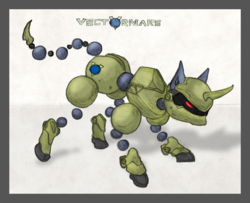 Size: 1800x1459 | Tagged: safe, artist:great-5, oc, robot, crossover, ponified, sega, sega genesis, vectorman, vectormare