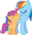 Size: 3127x3496 | Tagged: safe, artist:silentmatten, rainbow dash, scootaloo, pegasus, pony, g4, duo, female, filly, foal, mare, nuzzling, scootalove, simple background, transparent background, vector