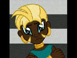 Size: 320x240 | Tagged: safe, artist:22bubble-eyes22, zecora, human, g4, animated, female, humanized, race, racism, text