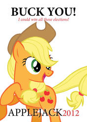 Size: 595x842 | Tagged: safe, applejack, equestria daily, g4, presidential elections 2012