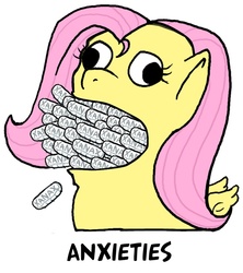 Size: 720x811 | Tagged: safe, fluttershy, pony, g4, female, gentlecolts, gentlemen, meme, solo, team fortress 2, xanax, xanaxshy