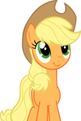 Size: 900x1338 | Tagged: safe, applejack, g4, simple background, smiling, transparent background, vector