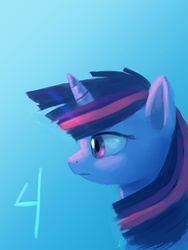 Size: 720x960 | Tagged: safe, artist:grissaecrim, twilight sparkle, ambiguous race, pony, g4, bust, countdown to season 3, profile, solo