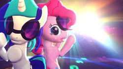 Size: 900x506 | Tagged: safe, artist:illu-mint, dj pon-3, pinkie pie, vinyl scratch, g4, 3d, gmod