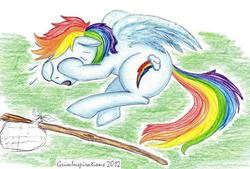 Size: 803x542 | Tagged: safe, artist:griminspirations, rainbow dash, g4, crying, fanfic, fanfic art, woobie