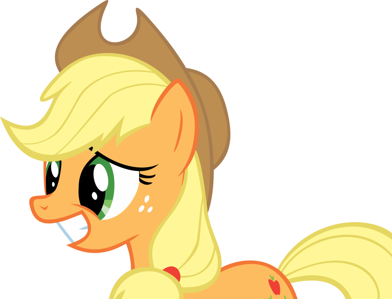 #144578 - safe, applejack, g4, simple background, smiling, transparent ...