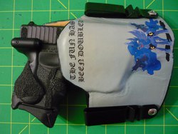 Size: 1600x1200 | Tagged: safe, artist:cyb3rwaste, princess luna, g4, glock, gun, holster, my little arsenal, photo, pistol