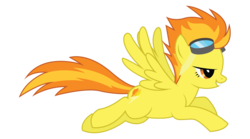 Size: 1824x1014 | Tagged: safe, artist:korikian, spitfire, pegasus, pony, g4, female, goggles, show accurate, simple background, solo, transparent background, vector
