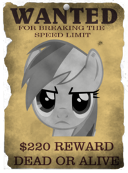 Size: 1026x1388 | Tagged: safe, artist:datbrass, rainbow dash, pegasus, pony, g4, bust, female, frown, glare, mare, portrait, solo, wanted poster