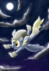 Size: 2800x4000 | Tagged: safe, artist:frostmusic, derpy hooves, pegasus, pony, g4, female, mare, paper bags, solo