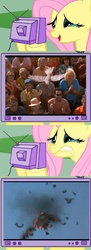 Size: 435x1200 | Tagged: safe, fluttershy, pony, g4, exploitable meme, fluttercry, mars attacks, meme, tv meme