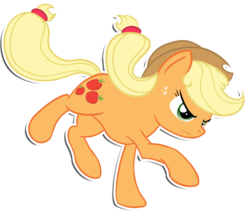 Size: 800x704 | Tagged: safe, artist:puddlesofcuddles, applejack, earth pony, pony, g4, action pose, female, mare, running, simple background, solo, transparent background