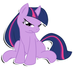 Size: 800x739 | Tagged: safe, artist:puddlesofcuddles, twilight sparkle, pony, unicorn, g4, female, looking at you, sitting, solo, unicorn twilight