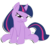 Size: 800x739 | Tagged: safe, artist:puddlesofcuddles, twilight sparkle, pony, unicorn, g4, female, looking at you, sitting, solo, unicorn twilight