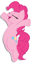 Size: 393x775 | Tagged: safe, artist:puddlesofcuddles, pinkie pie, earth pony, pony, g4, eyes closed, female, happy, mare, smiling, solo