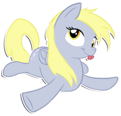 Size: 800x769 | Tagged: safe, artist:puddlesofcuddles, derpy hooves, pegasus, pony, g4, female, lying down, mare, simple background, solo, tongue out, transparent background