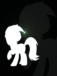 Size: 1152x1536 | Tagged: safe, artist:flamevulture17, lyra heartstrings, pony, unicorn, g4, silhouette, solo, wallpaper