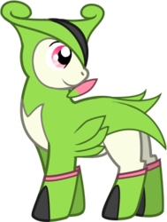 Size: 321x424 | Tagged: safe, artist:piniee, virizion, pokémon, ponified, simple background, transparent background