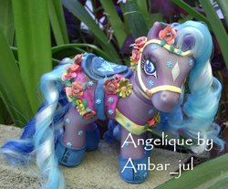 Size: 900x744 | Tagged: safe, artist:ambarjulieta, customized toy, doll, irl, photo, saddle, toy