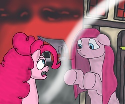 Size: 2160x1800 | Tagged: safe, artist:louis badalament, pinkie pie, earth pony, pony, pony pov series, g4, alex warlorn, duality, fanfic, female, floppy ears, mare, pinkamena diane pie, reharmonized ponies