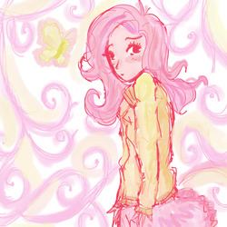 Size: 800x800 | Tagged: safe, artist:laugh0utloud, fluttershy, human, g4, humanized