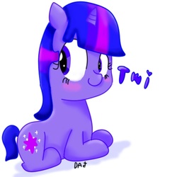 Size: 500x500 | Tagged: safe, artist:danadyu, twilight sparkle, pony, g4, female, solo