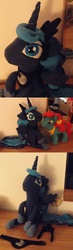 Size: 486x1661 | Tagged: safe, artist:mistieredpanda, barnacle, princess luna, pony, g1, g4, irl, photo, plushie, solo