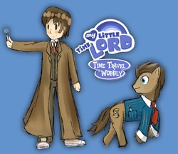 Size: 1248x1080 | Tagged: safe, artist:tdrloid, doctor whooves, time turner, human, g4, doctor who