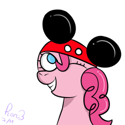 Size: 900x900 | Tagged: safe, artist:rari3, pinkie pie, g4, disney, mickey hat