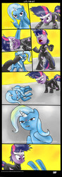 Size: 1701x4819 | Tagged: safe, artist:neroscottkennedy, trixie, twilight sparkle, g4, comic, future twilight, konami, metal gear