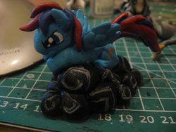 Size: 900x675 | Tagged: safe, artist:tracker-fox, oc, oc only, pegasus, pony, cloud, irl, photo, sculpture, statue