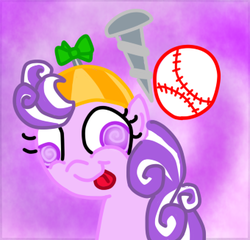 Size: 340x326 | Tagged: safe, artist:peppyfez, screwball, g4, avatar, ball, hat, propeller hat, screw, swirly eyes, tongue out