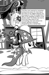 Size: 647x1000 | Tagged: safe, artist:bronycurious, trixie, pony, comic:recovery, g4, female, mare, monochrome