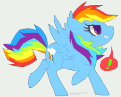 Size: 498x399 | Tagged: safe, artist:tetrapoda, rainbow dash, pony, g4, exclamation point, female, ms paint, solo