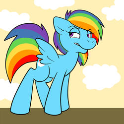 Size: 700x700 | Tagged: safe, artist:technicolor pie, rainbow dash, pony, g4, female, solo