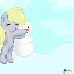 Size: 600x600 | Tagged: safe, artist:freefraq, derpy hooves, pegasus, pony, g4, 30 minute art challenge, female, mare, snow