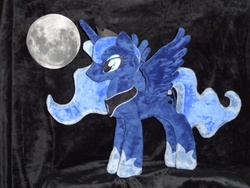 Size: 640x480 | Tagged: safe, artist:whitedove-creations, princess luna, pony, g4, irl, moon, photo, plushie, solo