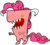 Size: 300x270 | Tagged: safe, artist:arisklapachi, pinkie pie, g4, doom, pinkie demon, pinky demon, pun, simple background, solo, species swap, transparent background