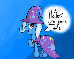 Size: 1381x1102 | Tagged: safe, artist:scourgesong, trixie, g4, haters gonna hate, meme