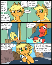 Size: 827x1025 | Tagged: safe, artist:metal-kitty, applejack, big macintosh, earth pony, pony, comic:mlp project, g4, comic, hospital, male, stallion