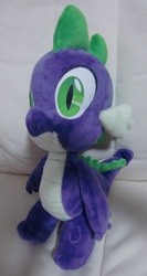 Size: 1992x3752 | Tagged: safe, artist:lemonpez, spike, g4, irl, photo, plushie, solo, spike plushie