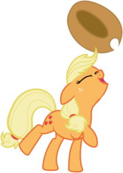 Size: 5192x7289 | Tagged: safe, artist:flutterguy317, applejack, earth pony, pony, g4, absurd resolution, female, hat, simple background, solo, transparent background, vector