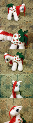 Size: 912x3420 | Tagged: safe, artist:vampirecheetah, sugarberry, pony, g1, amigurumi, crochet, irl, photo, plushie, solo