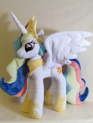 Size: 1213x1617 | Tagged: safe, artist:magnastorm, princess celestia, pony, g4, irl, photo, plushie, solo