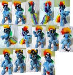 Size: 7040x7168 | Tagged: safe, artist:rens-twin, rainbow dash, pegasus, pony, g4, absurd resolution, bipedal, female, gangnam style, irl, mare, photo, plushie, solo, sunglasses