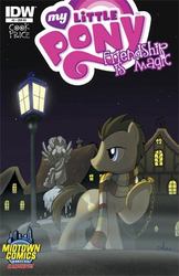 Size: 300x463 | Tagged: safe, idw, official comic, doctor whooves, time turner, earth pony, pony, g4, official, comic, cover, idw advertisement, male, stallion, weeping angel