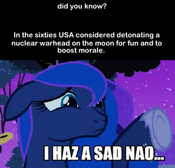 Size: 491x472 | Tagged: safe, princess luna, g4, fun fact, image macro, project a119