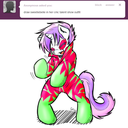 Size: 1200x1200 | Tagged: safe, artist:fatcakes, sweetie belle, pony, unicorn, g4, air guitar, bipedal, tumblr