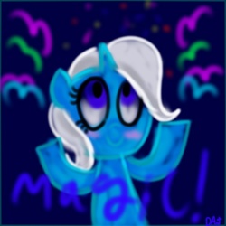 Size: 500x500 | Tagged: safe, artist:danadyu, trixie, g4, smiling