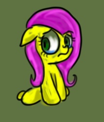 Size: 585x685 | Tagged: safe, artist:danadyu, fluttershy, g4, sad